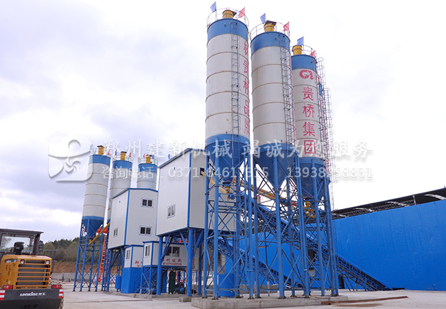 建新机械180商砼搅拌站设备在江西省吉安市投产