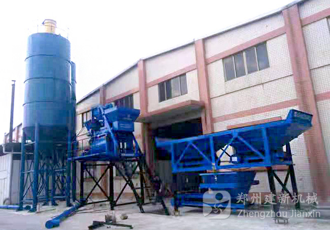 建新机械35小型混凝土搅拌站设备落户广东惠州市